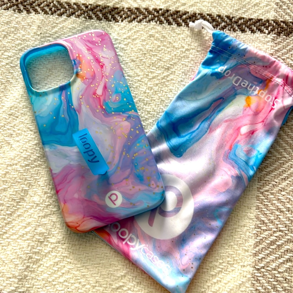 iPhone 13 Pro Max Loopy case in Cotton Candy Swirl